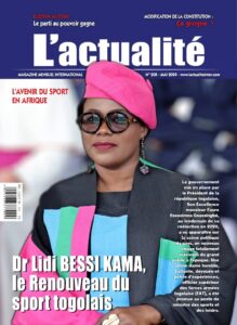 Votre magazine mensuel International L’Actualité est sorti
Dans ce nouveau numéro, l’accent est mis sur le Dr Lidi BESSI KAMA qui a été à la manette du renouveau du sport togolais
